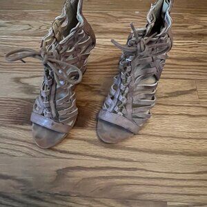 Nine West Brown Leather Wedges - Size 5.5 M